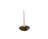 Brass Scalloped Candle Holder
