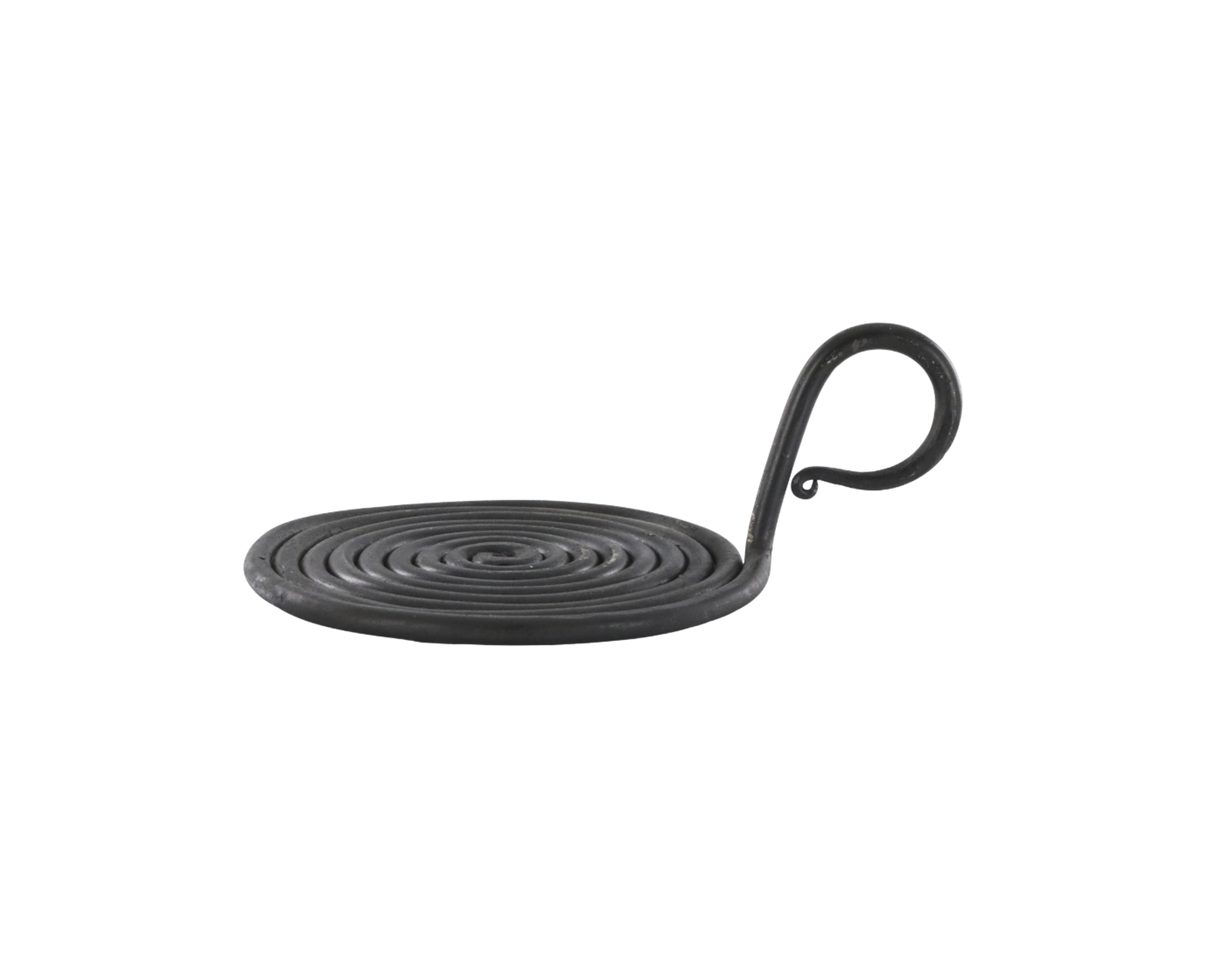 Antique Black Candle Plate Large