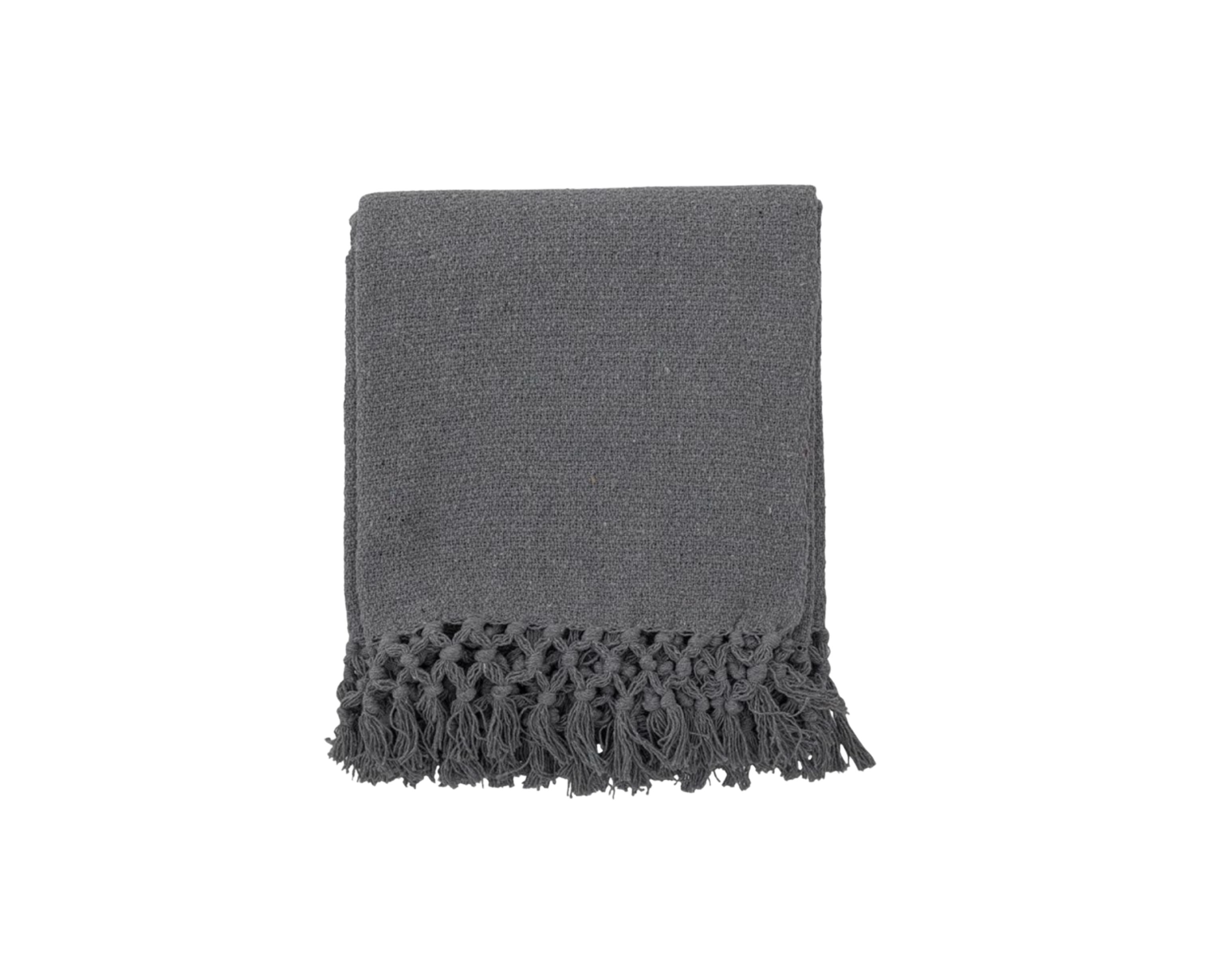 Grey Crochet Throw