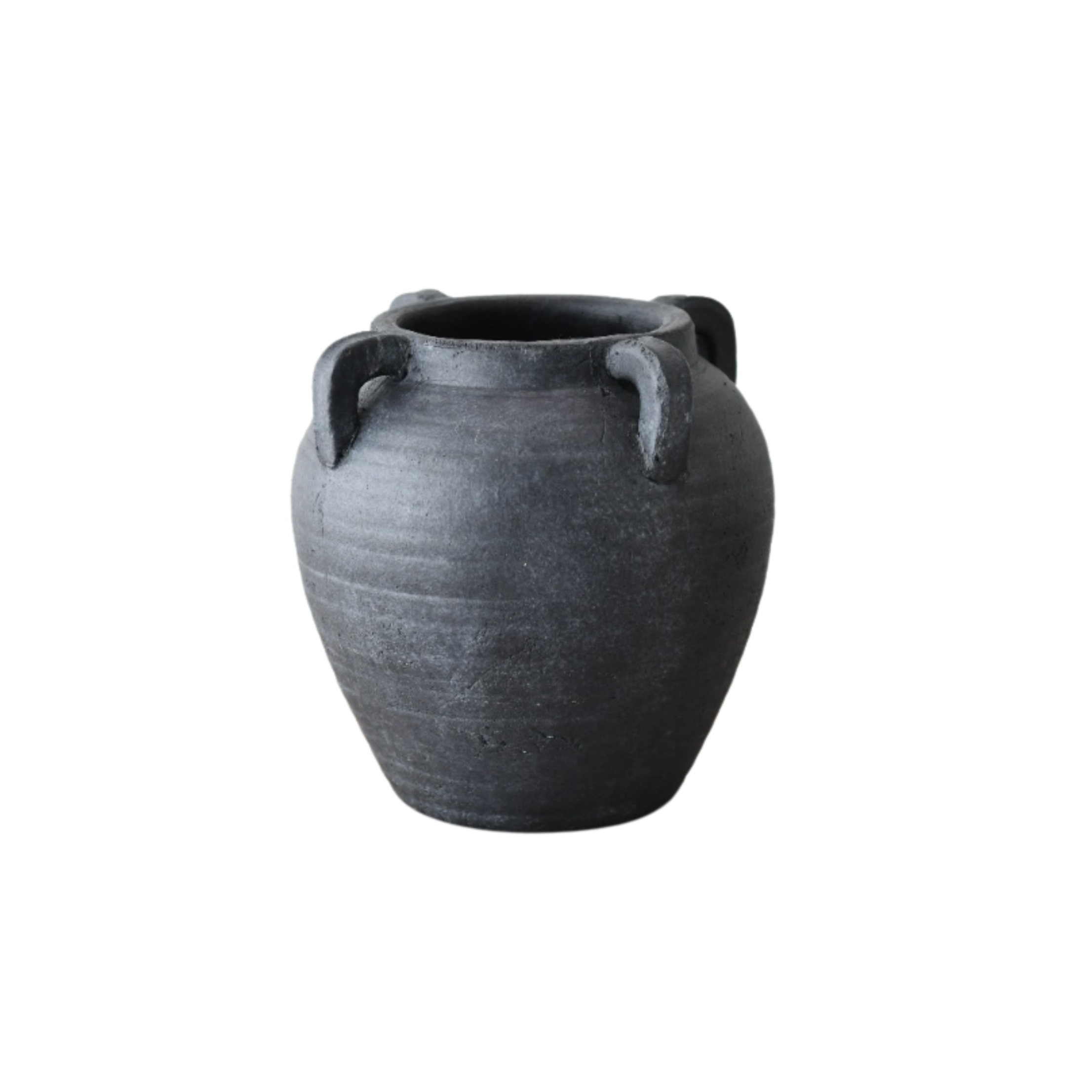 Medium Black Rustic Pot