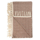 Brown and Rust Striped Throw