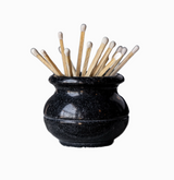 Black Marble Match Holder