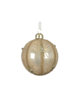 Champagne Stripe Starburst Bauble