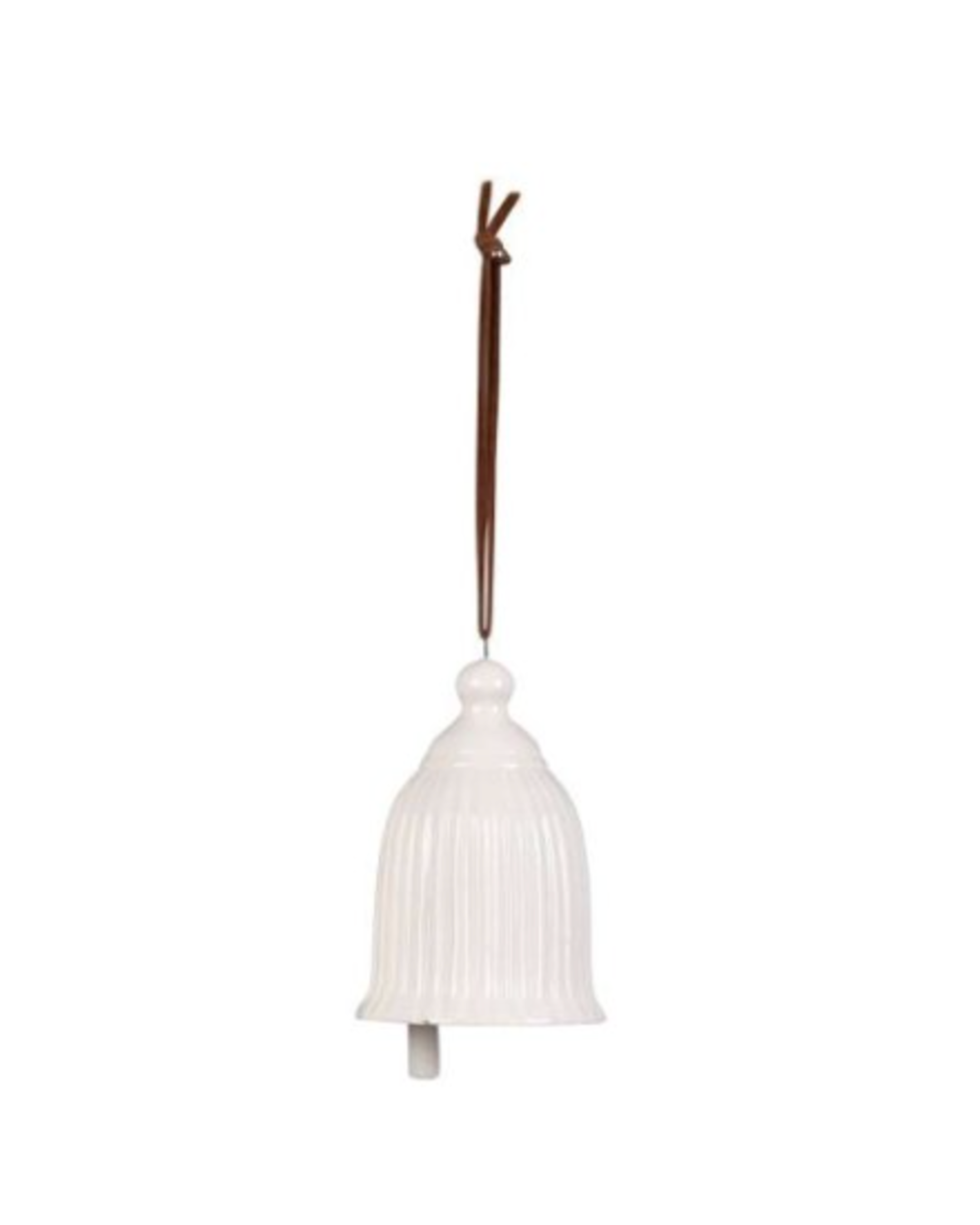 Ivory Ribbed Bell Decoration