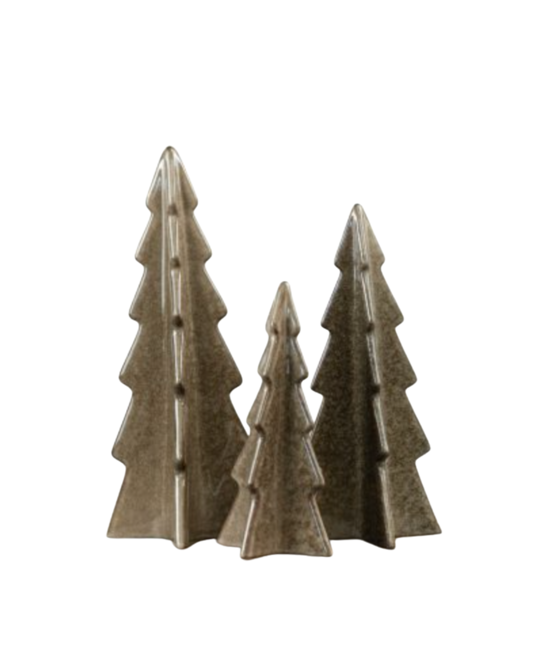 Antique Brown Glazed Christmas Tree - Small