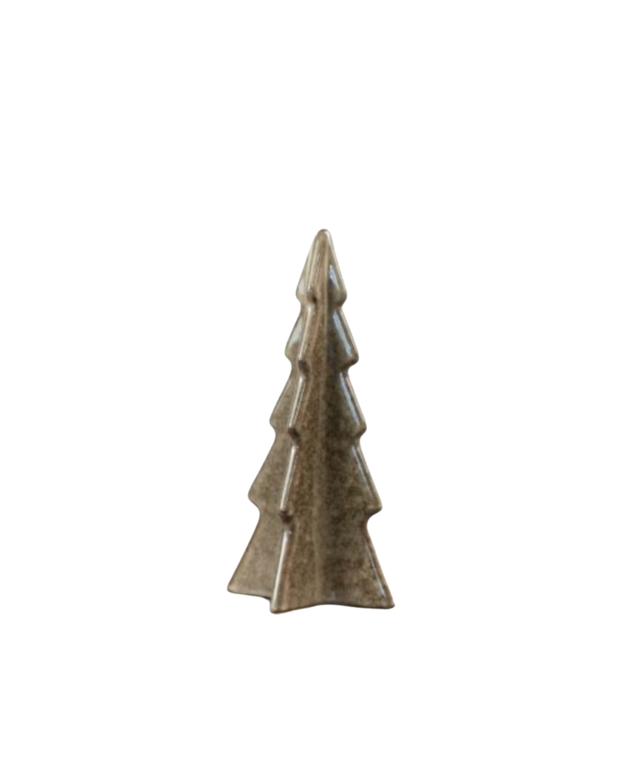 Antique Brown Glazed Christmas Tree - Small