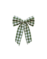 Evergreen Gingham Christmas Bow