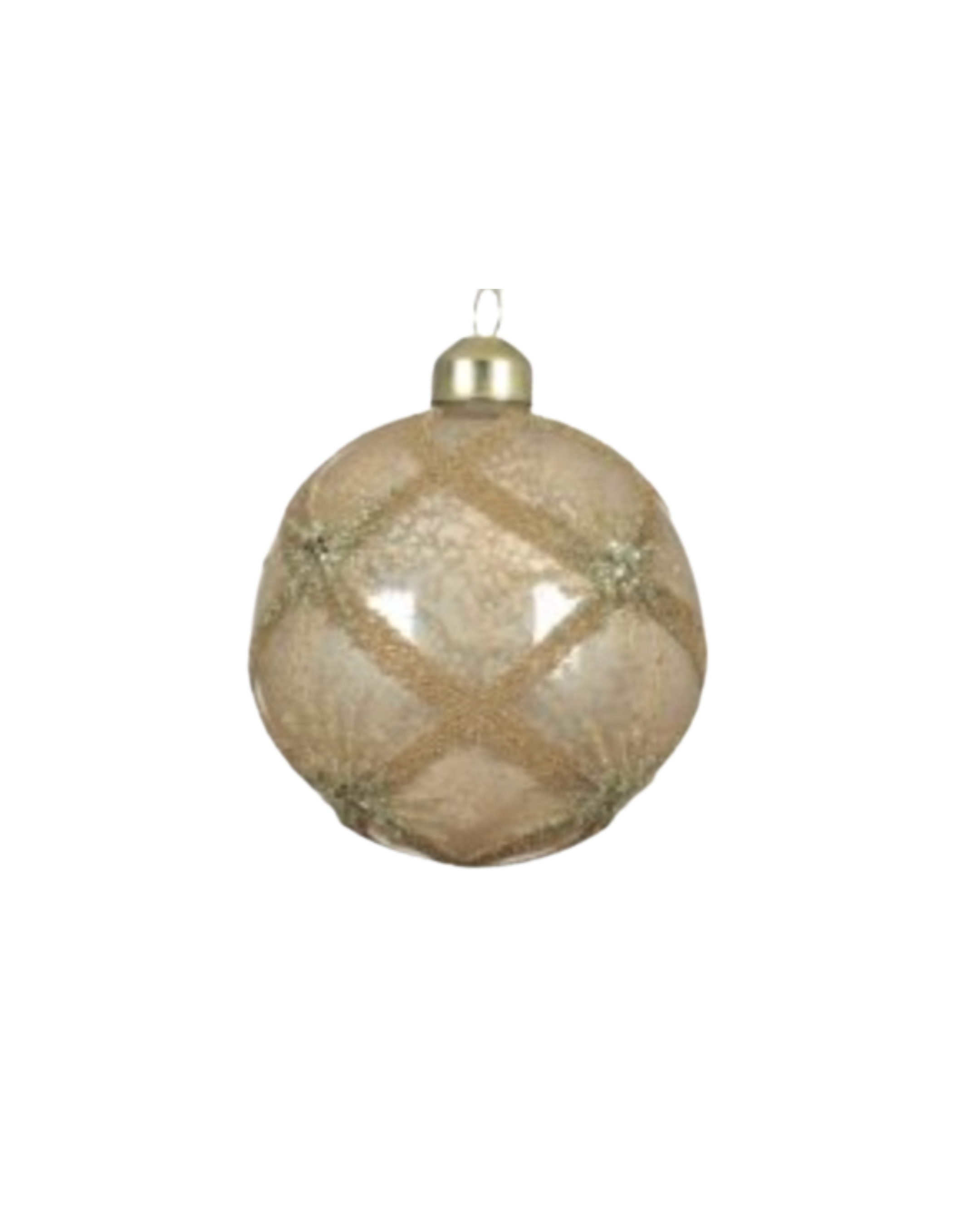 Champagne Starburst Bauble - Check