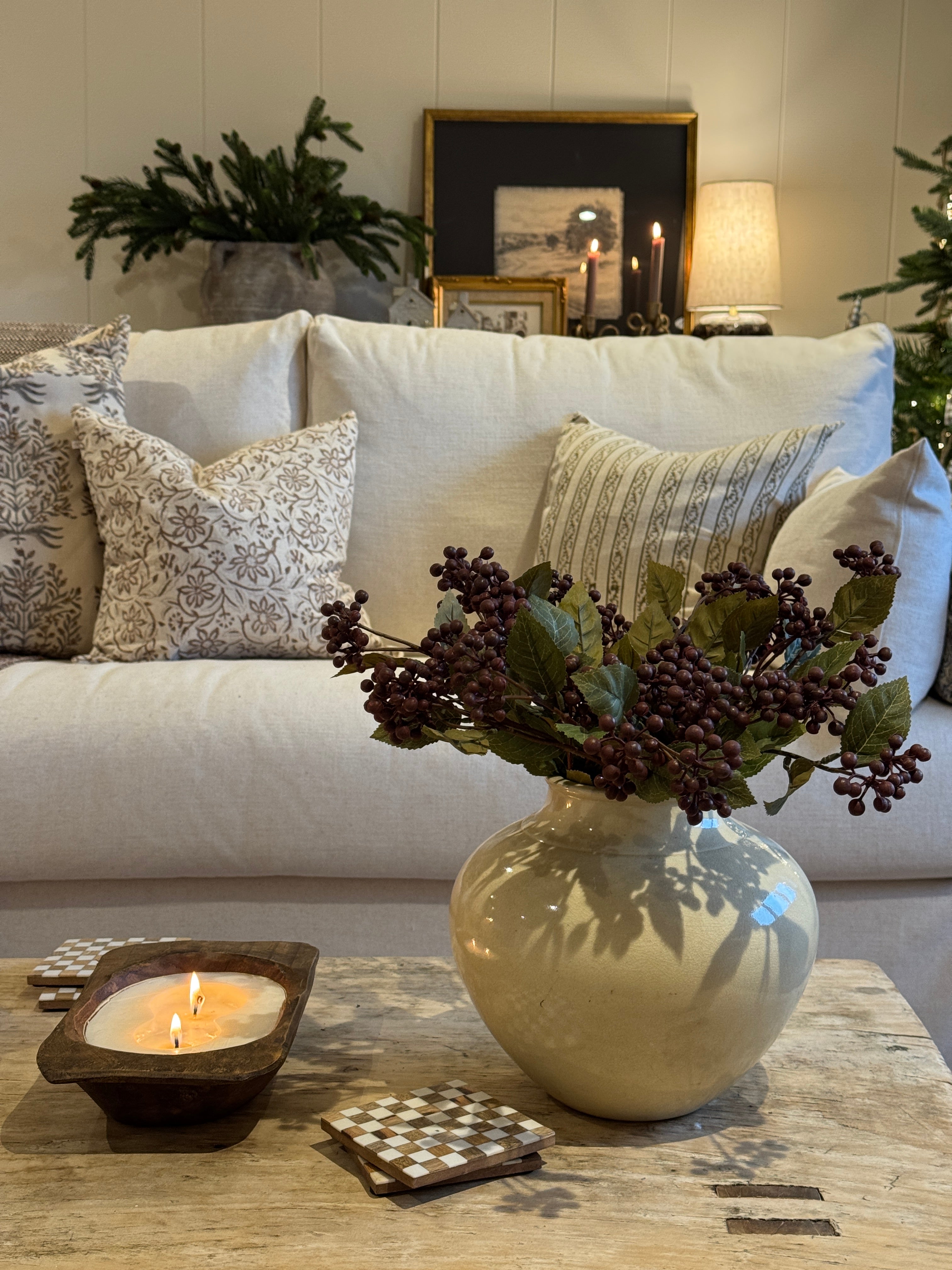 Burgundy Berry Branch