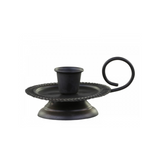 Antique Black Footed Candle Holder