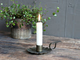 Antique Brass Flower Candle Holder