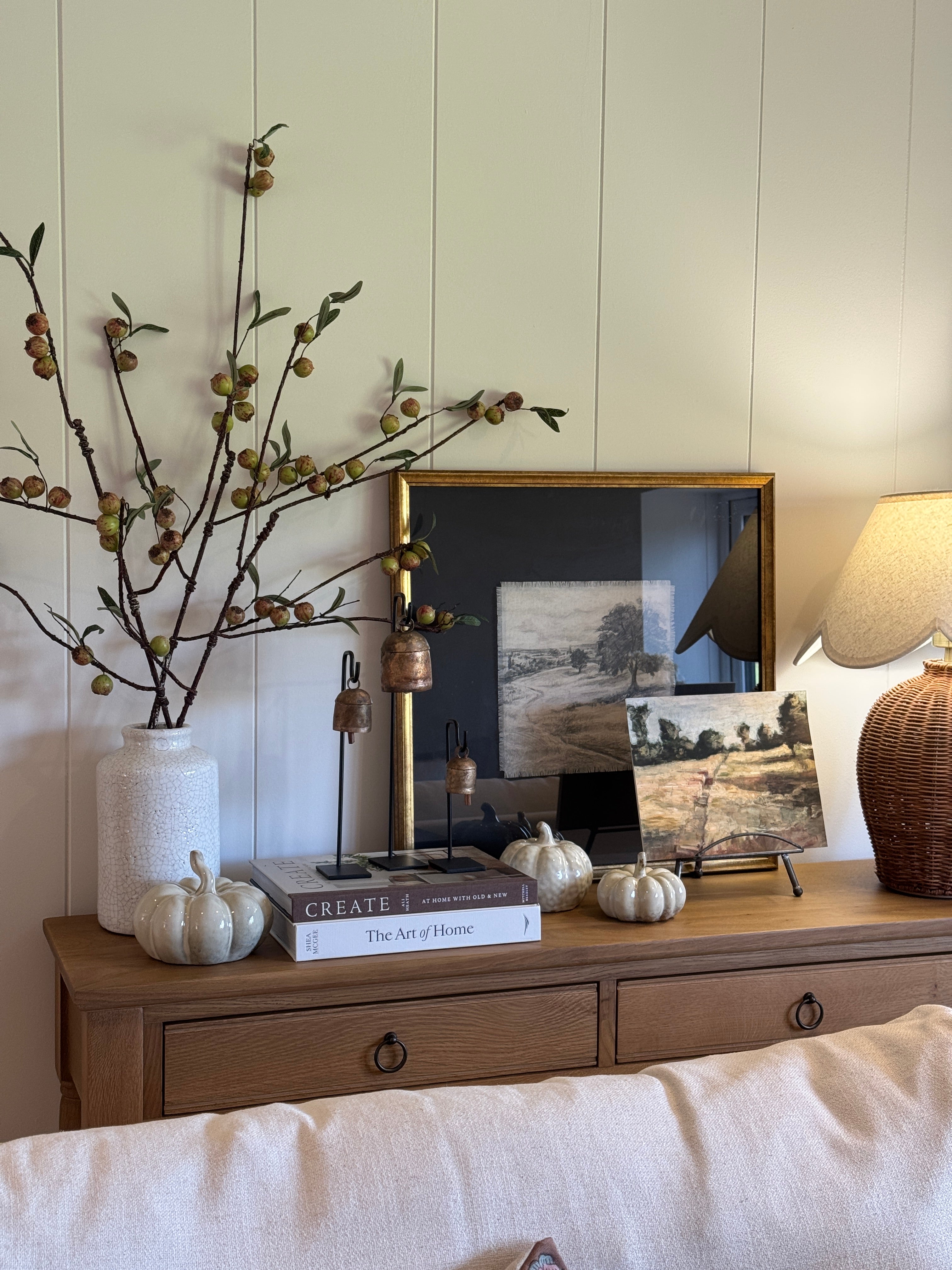 Beige Mottle Ceramic Pumpkin