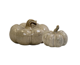 Beige Ceramic Pumpkin Large