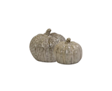 Beige Mottle Ceramic Pumpkin Small