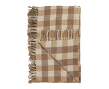 Brown Chequered Throw