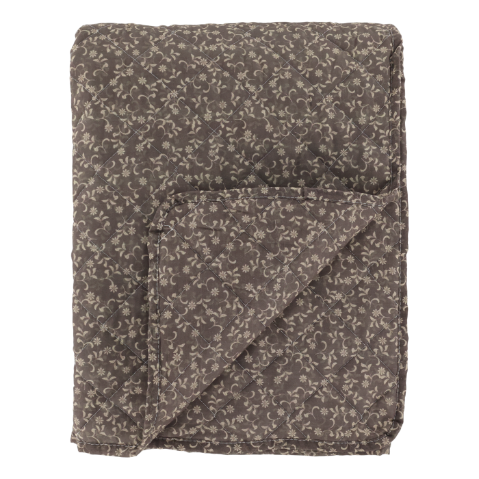 Brown Floral Quilt
