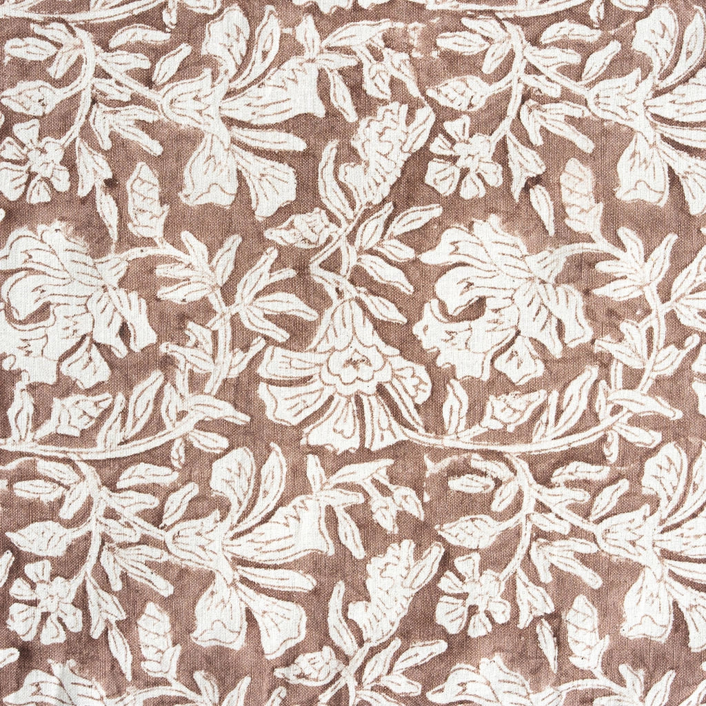 Brown Floral Cotton Bedspread/Table Cloth