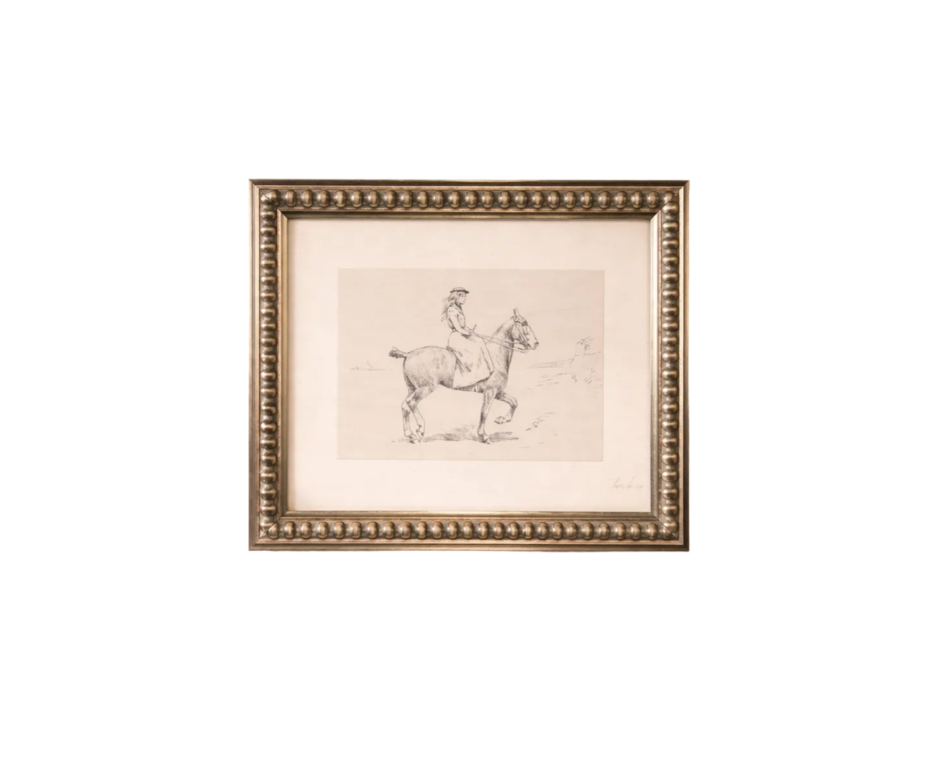 Framed Equestrian Sketch