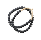 Frosted Glass Beads Black