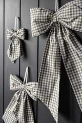 Gingham Green Fabric Bows