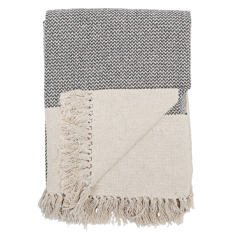 Grey Cotton Throw