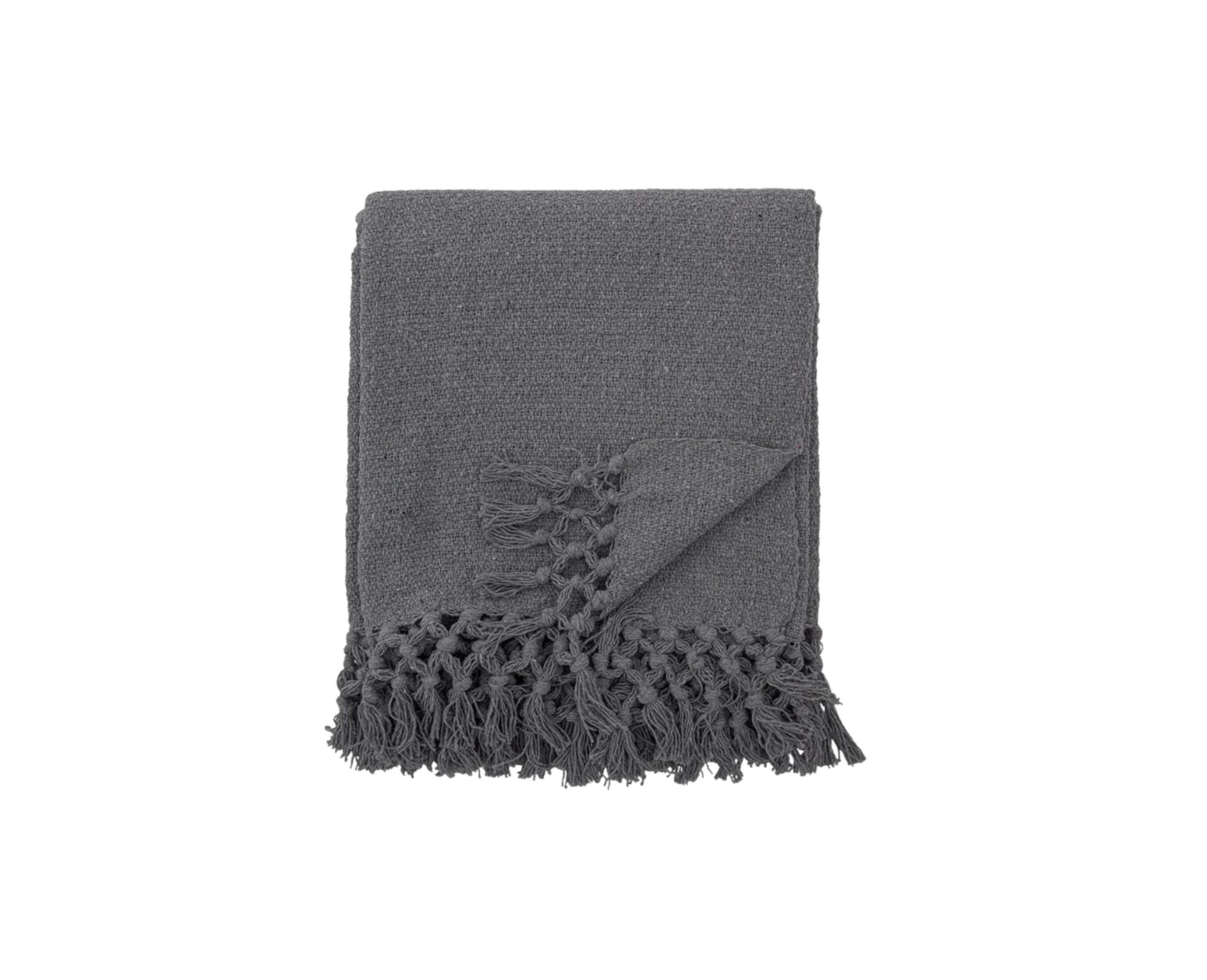 Grey Crochet Throw