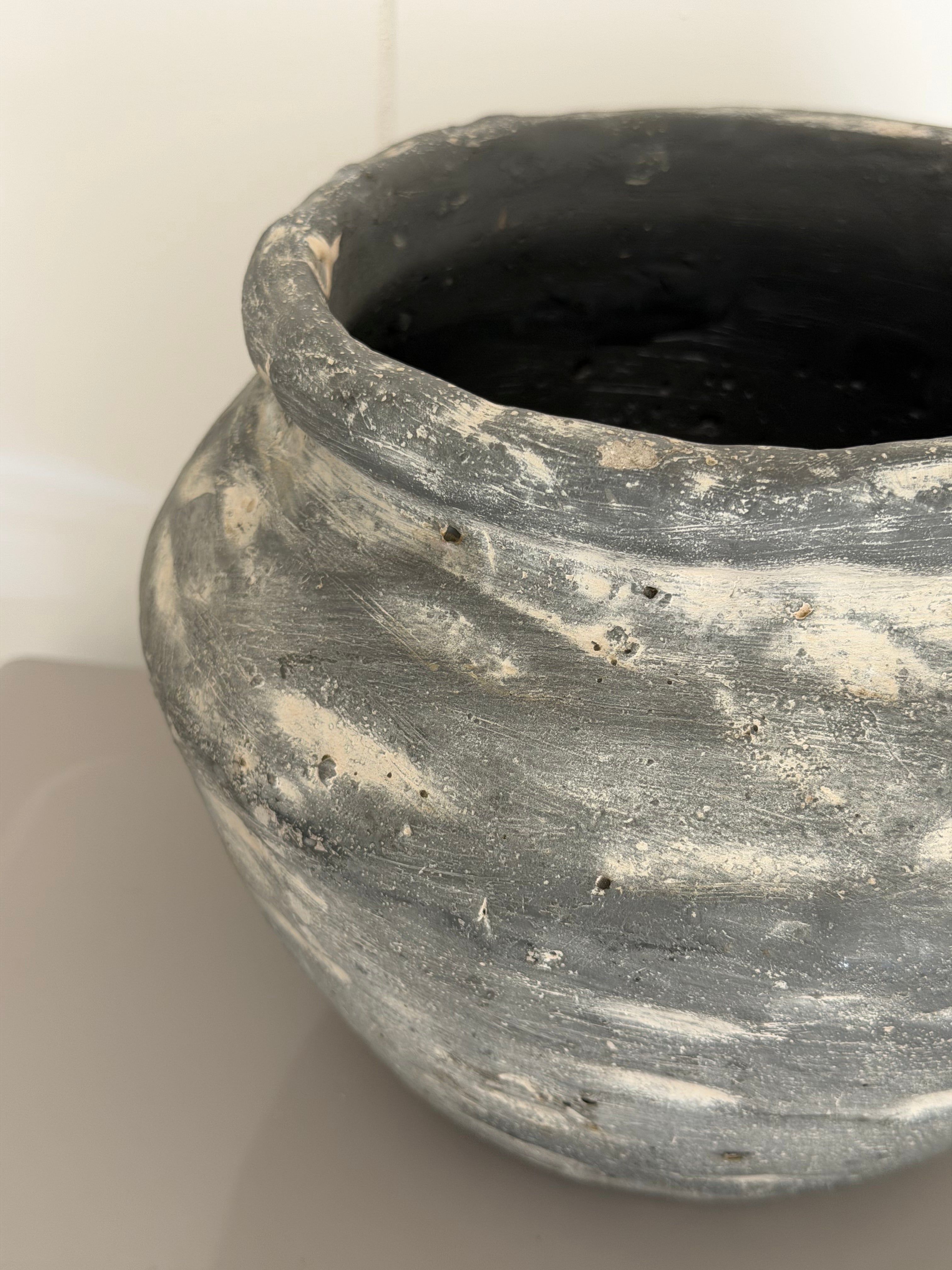 Grey Stone Pot