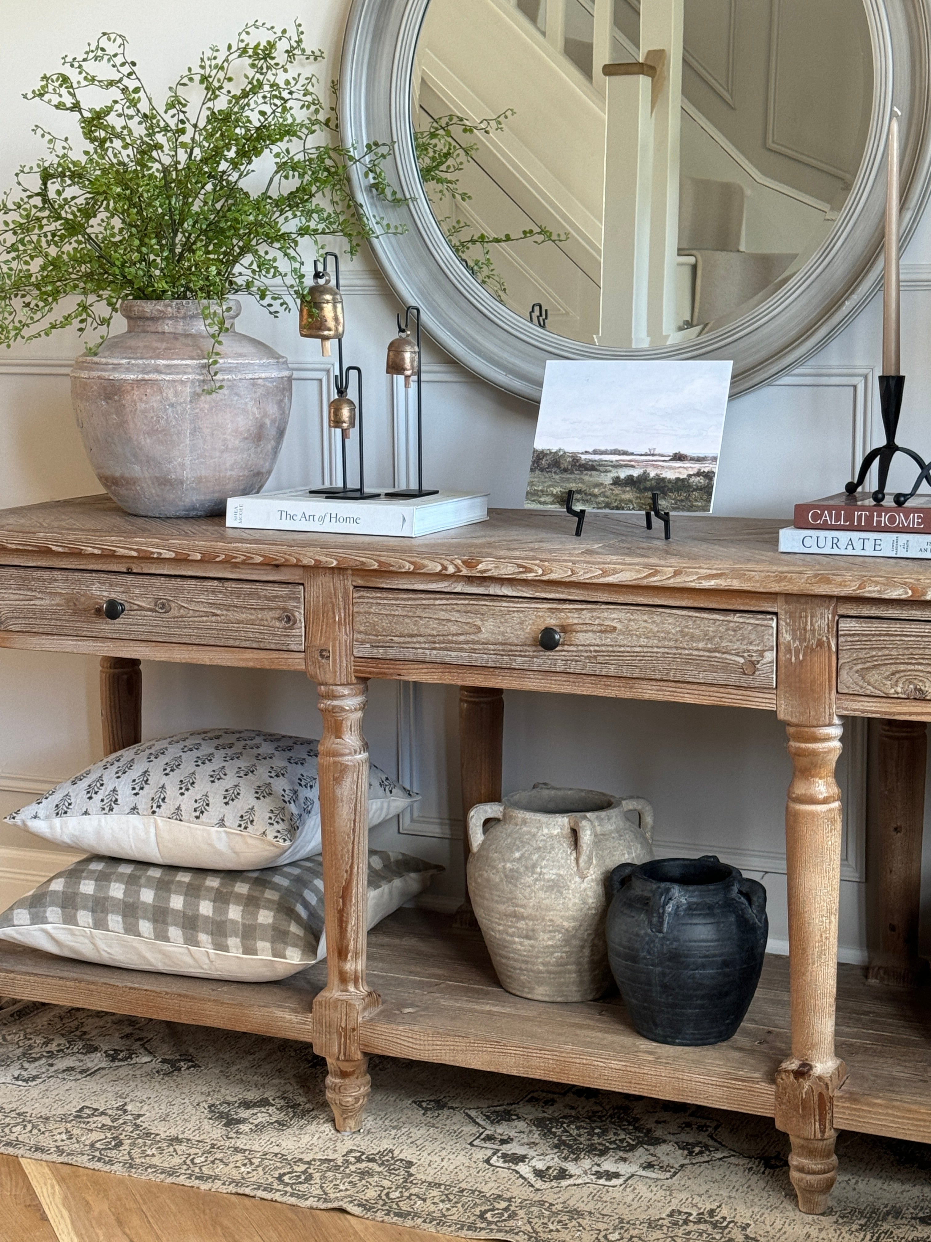 Large Grey Rustic Pot