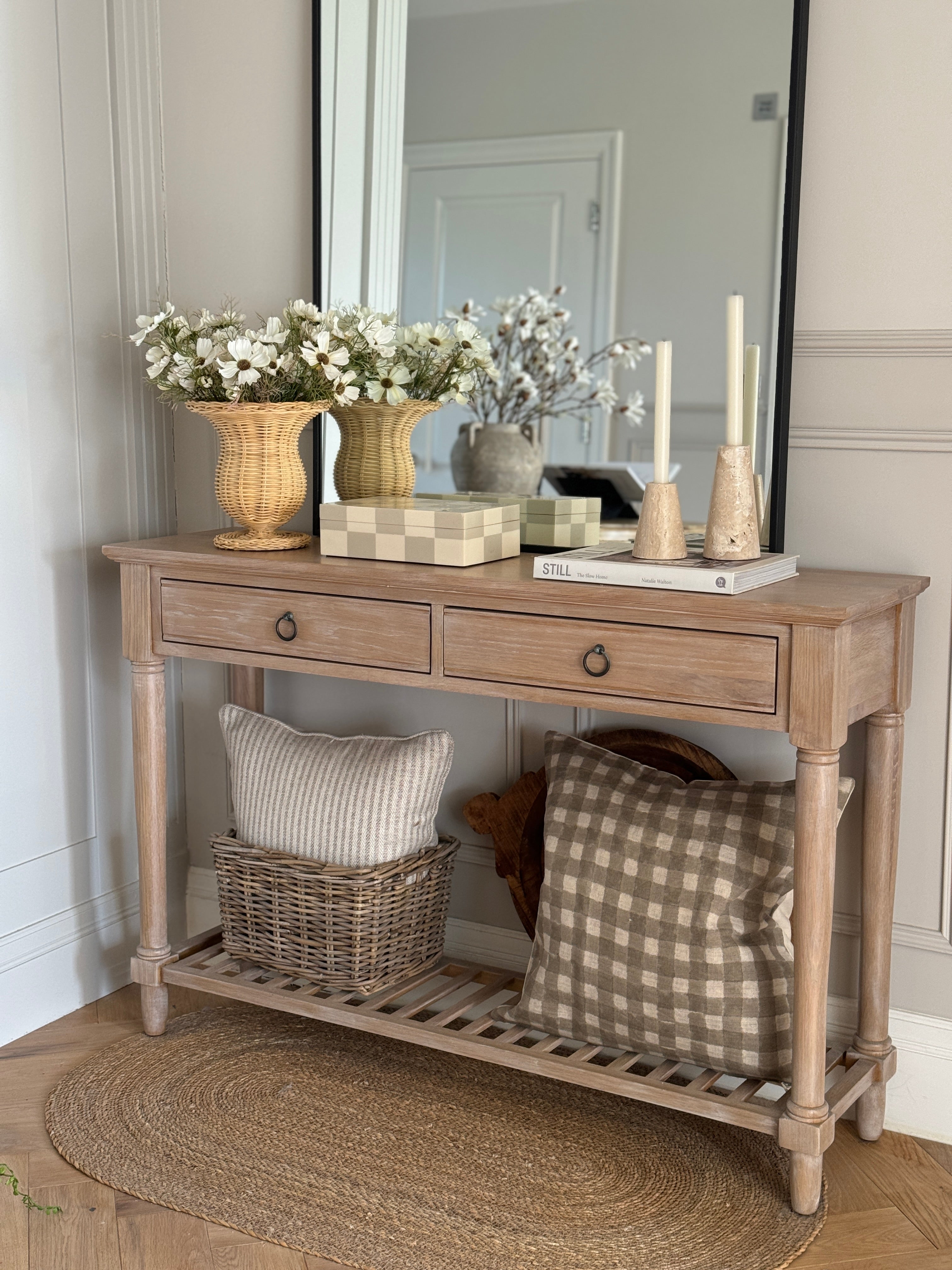 Medium Travertine Candle Holder