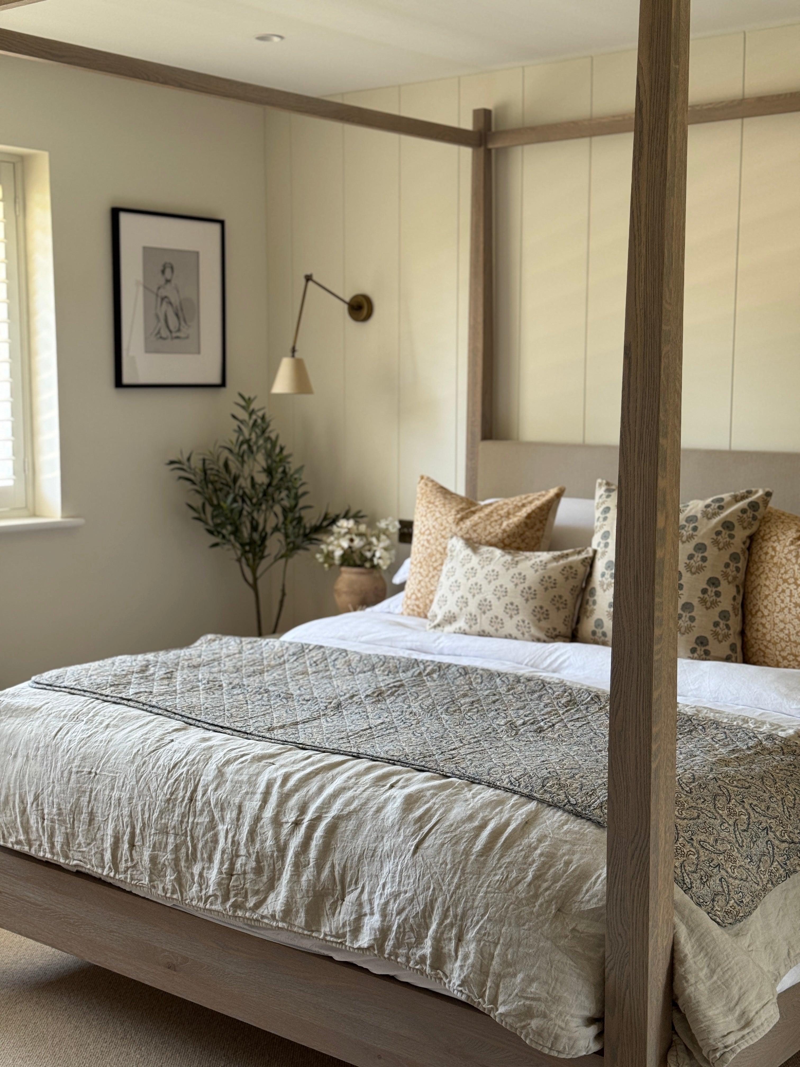 Brown and Blue Quilt