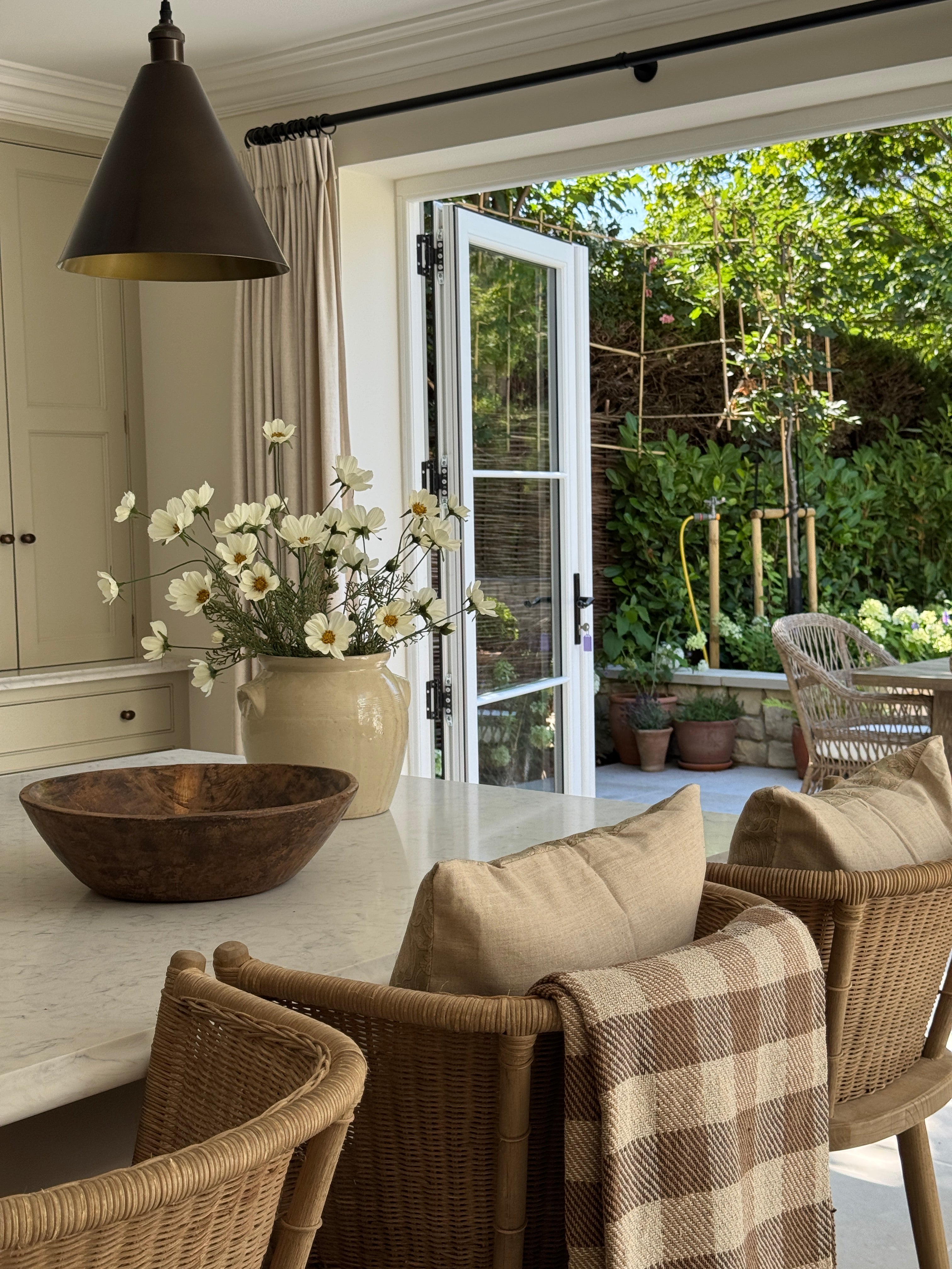 Brown Chequered Throw