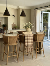 Brown Chequered Throw