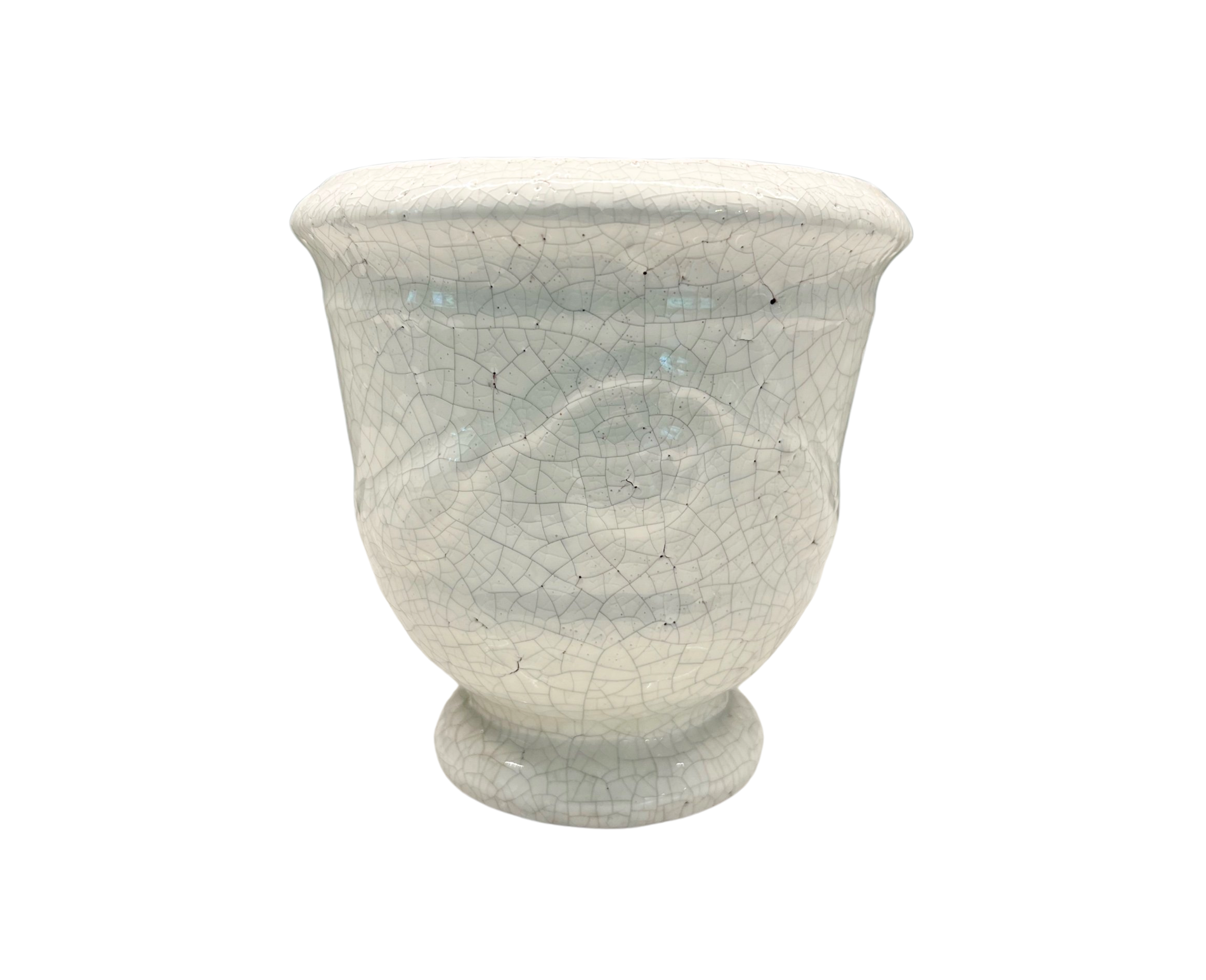 Ivory Crackle Urn