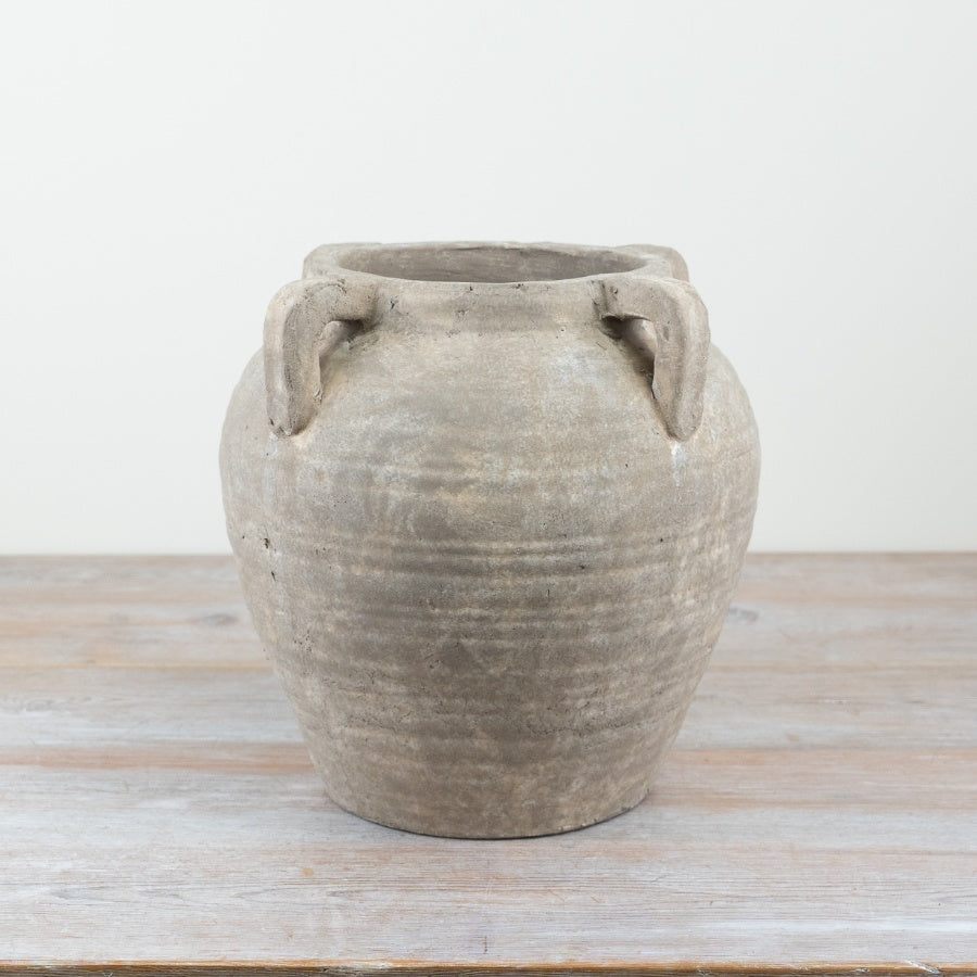 Large Grey Rustic Pot