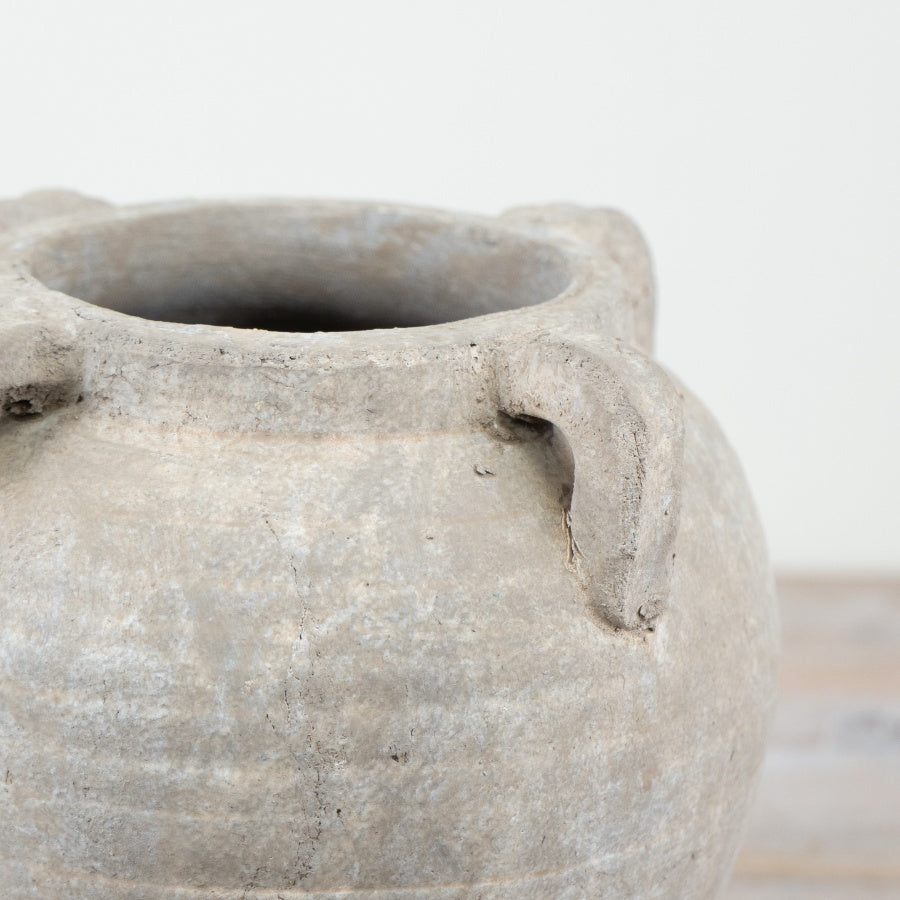 Large Grey Rustic Pot