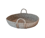 Large Round Seagrass Basket Tray