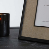 4x6 Linen Border Black Frame