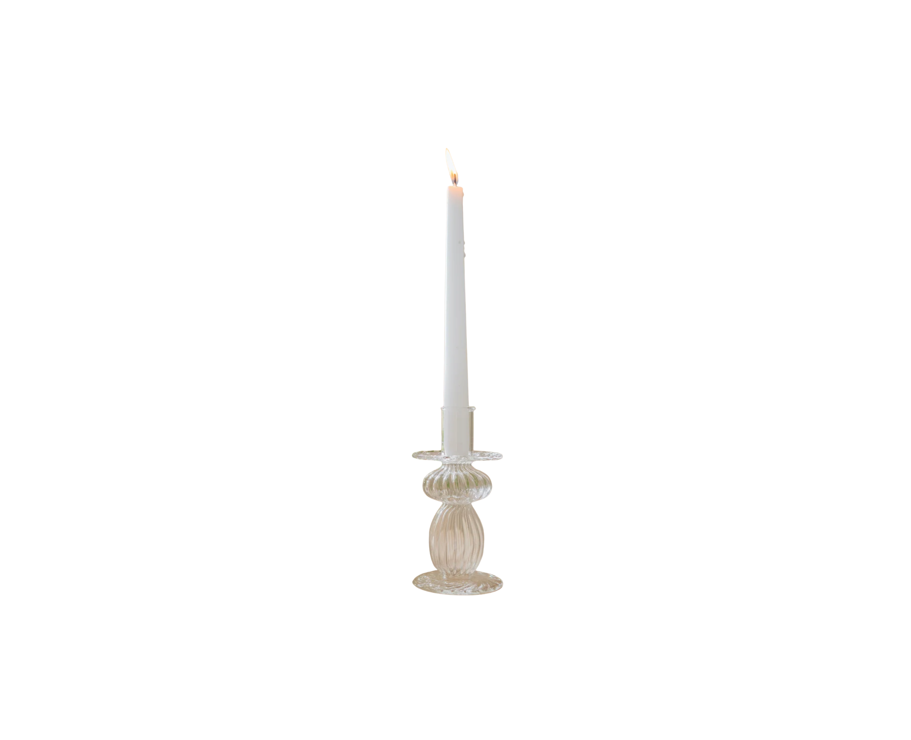 Medium Glass Candle Stick