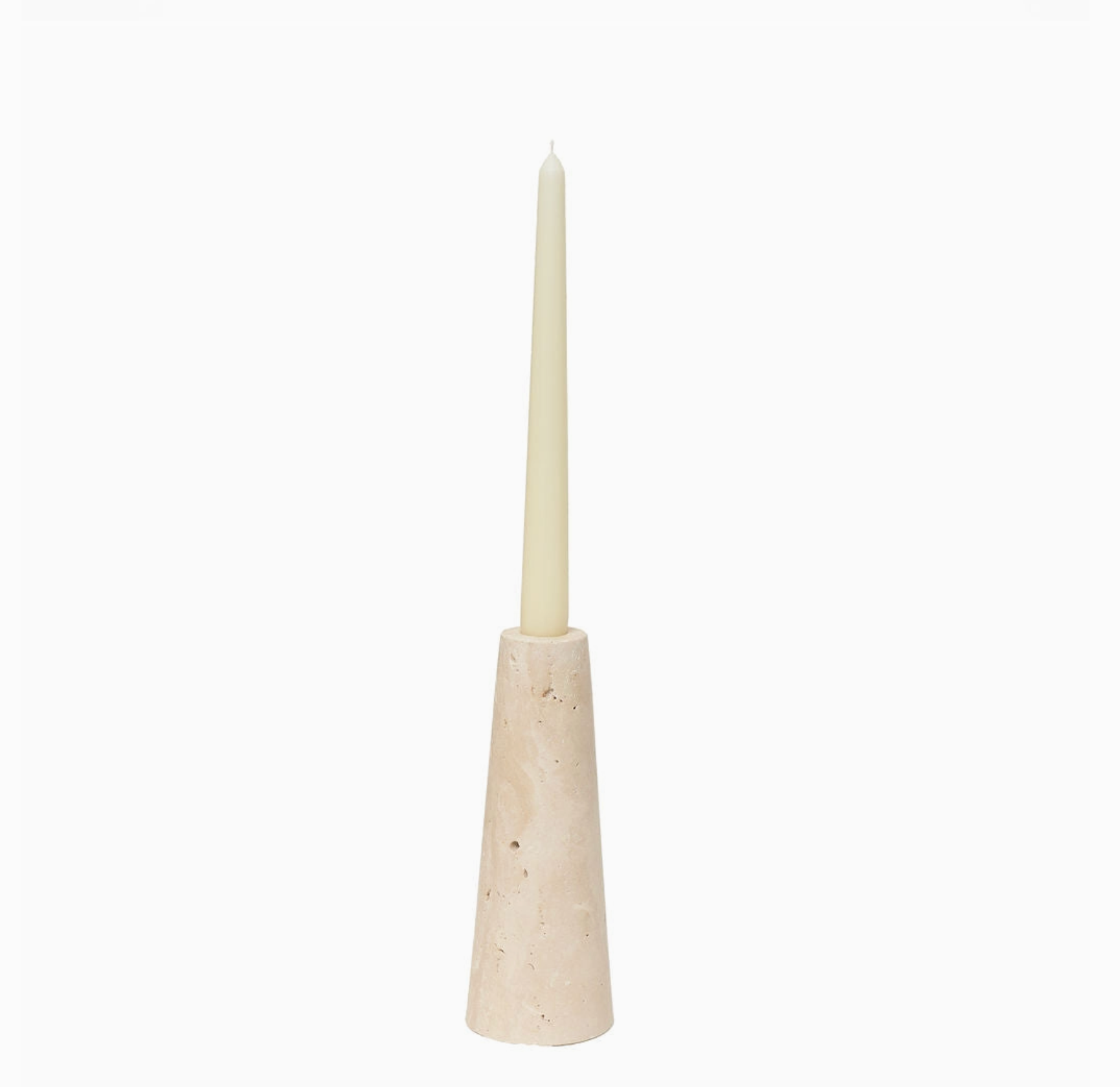 Medium Travertine Candle Holder
