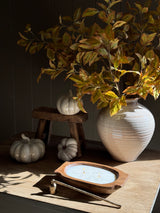 Beige Mottle Ceramic Pumpkin Medium