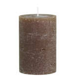 Rustic Brown Pillar Candle 90H