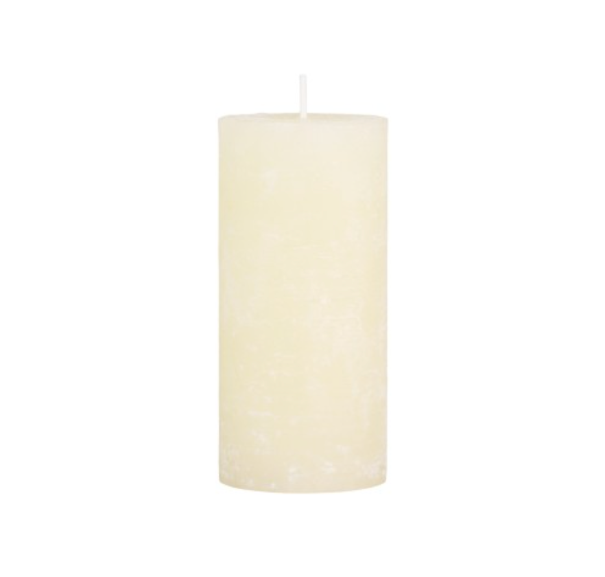 Rustic Off White Pillar Candle 60H