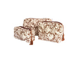 Rust Quilted Pouch - Set of 3