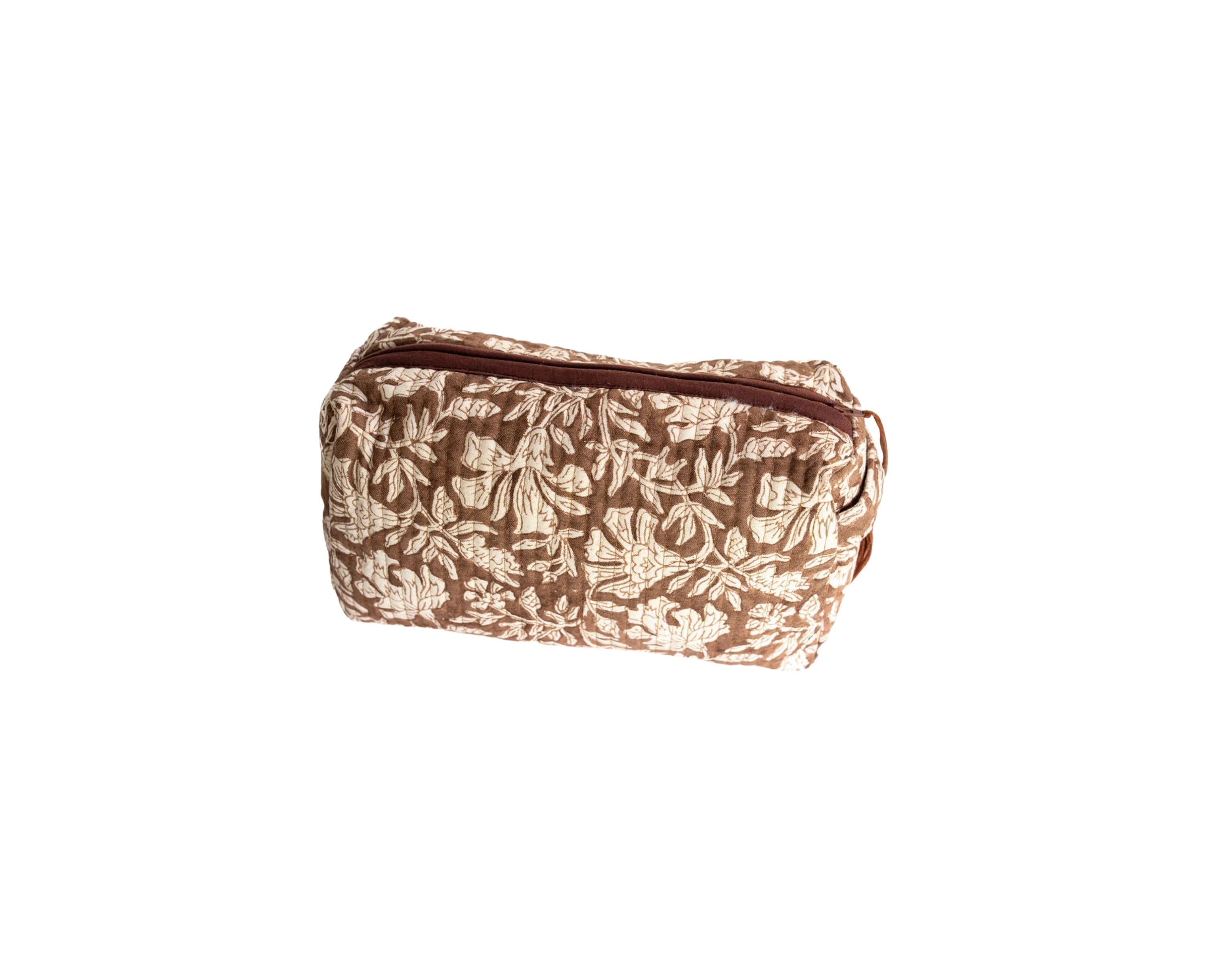 Rust Quilted Pouch - Set of 3