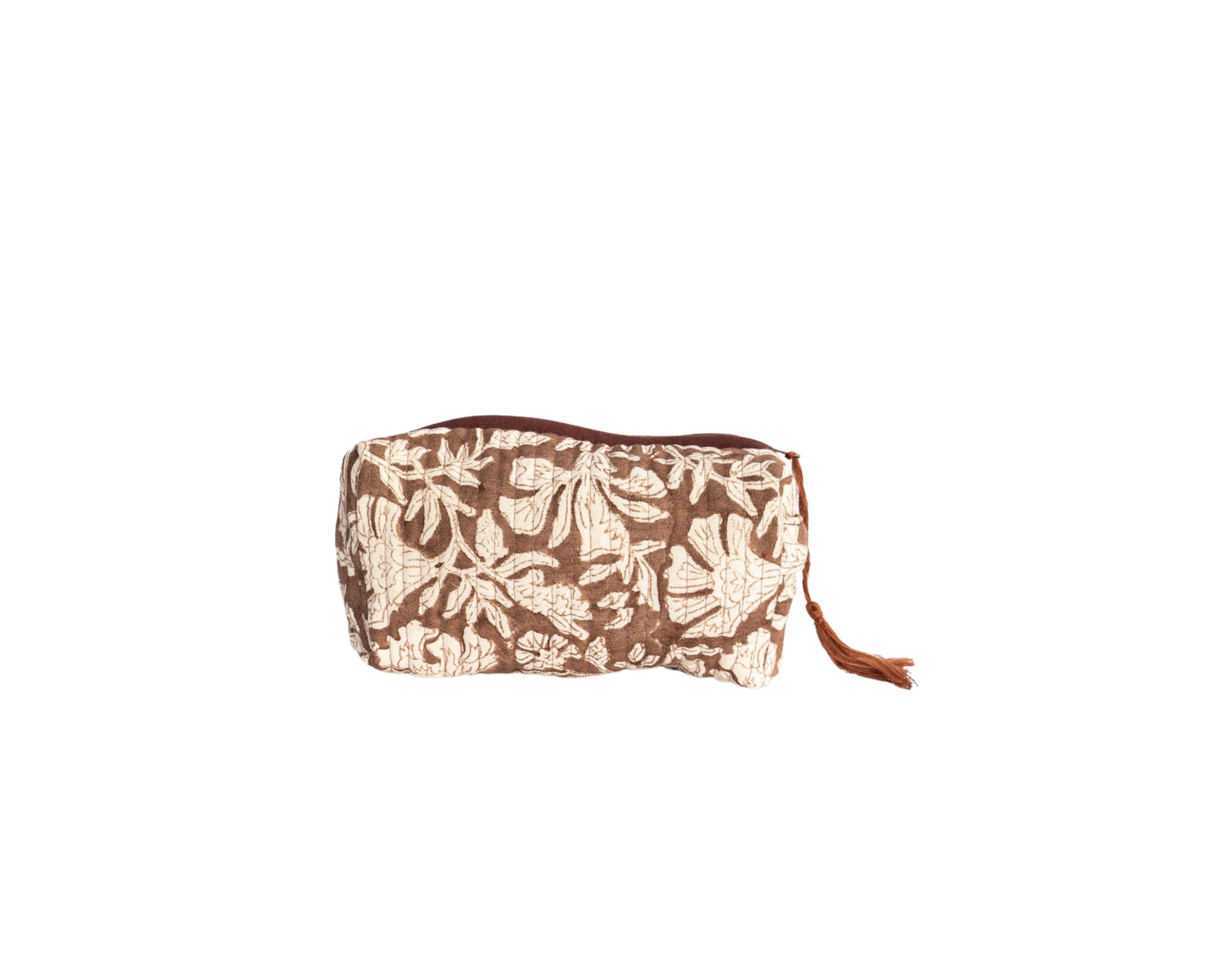 Rust Quilted Pouch - Set of 3