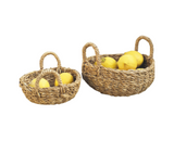 Set of 2 Wicker Bowls