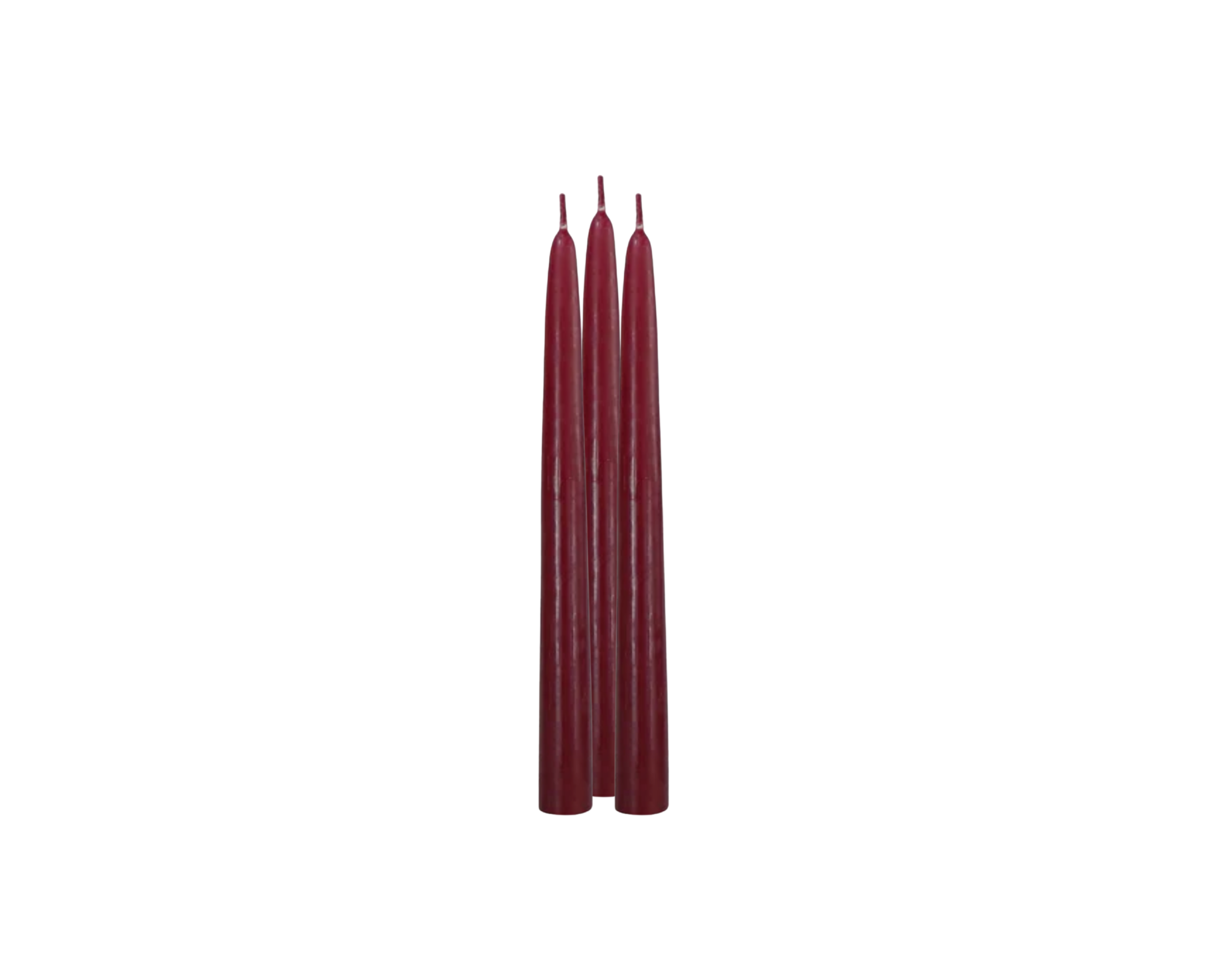 Set of 3 Red Tapered Candles