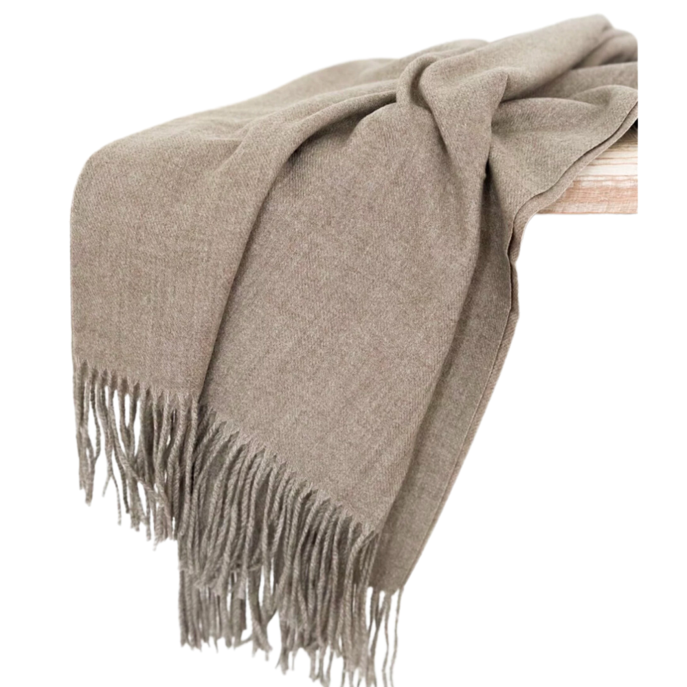 Small Taupe Throw