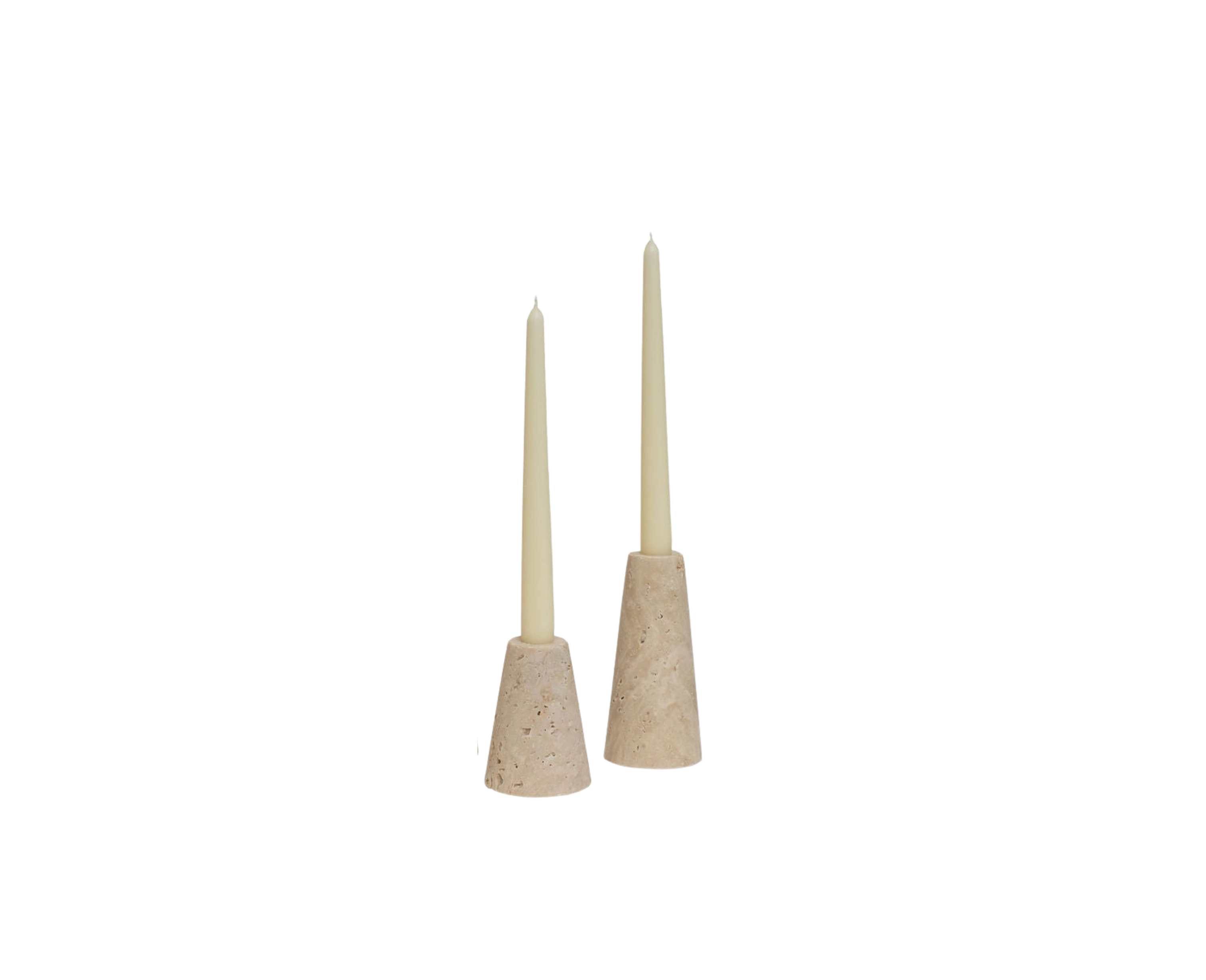 Medium Travertine Candle Holder