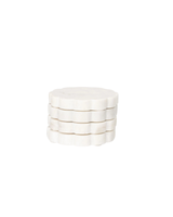 White Marble Scallop Coasters (Set of 4)